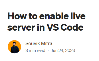 How to enable live server in VS Code